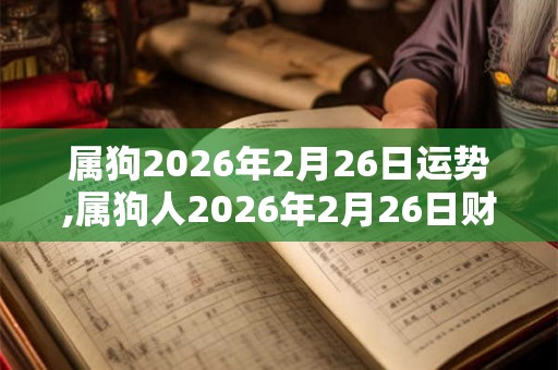 属狗2026年2月26日运势,属狗人2026年2月26日财运,生肖狗2026年2月26日运势