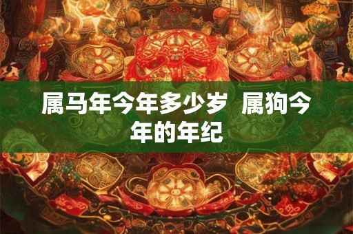 属马年今年多少岁  属狗今年的年纪