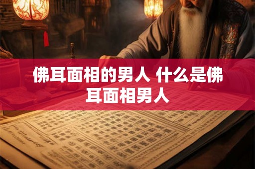 佛耳面相的男人 什么是佛耳面相男人