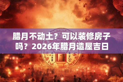 腊月不动土?可以装修房子吗?2026年腊月造屋吉日 腊月不动土?可以装修房子吗?2026年腊月造屋吉日