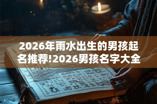 2026年雨水出生的男孩起名推荐!2026男孩名字大全
