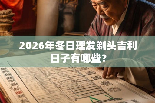 2026年冬日理发剃头吉利日子有哪些？