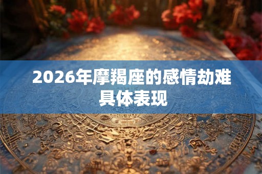 2026年摩羯座的感情劫难 具体表现