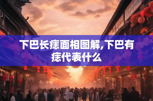 下巴长痣面相图解,下巴有痣代表什么