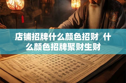 店铺招牌什么颜色招财 什么颜色招牌聚财生财 店铺招牌什么颜色招财 什么颜色招牌聚财生财
