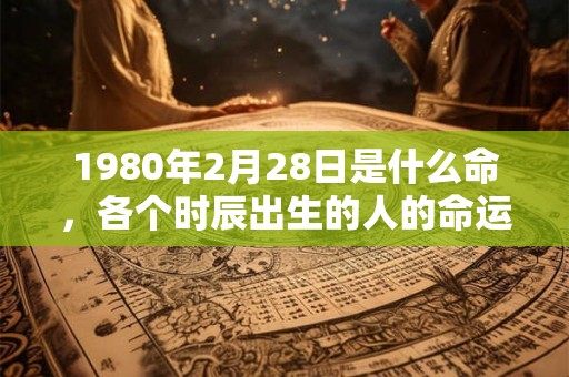 1980年2月28日是什么命,各个时辰出生的人的命运 1980年2月28日是什么命,各个时辰出生的人的命运
