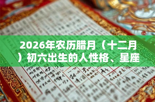2026年农历腊月(十二月)初六出生的人性格、星座详解 2026年农历腊月(十二月)初六出生的人性格、星座详解