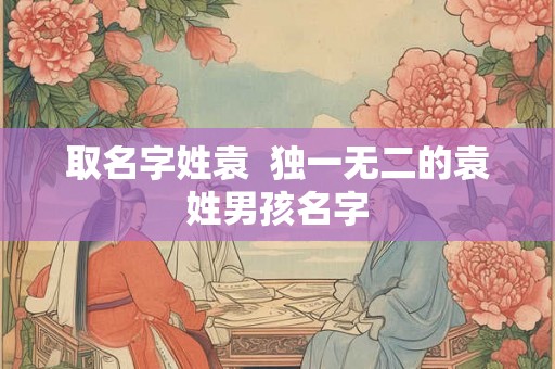 取名字姓袁  独一无二的袁姓男孩名字