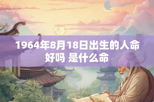 1964年8月18日出生的人命好吗 是什么命