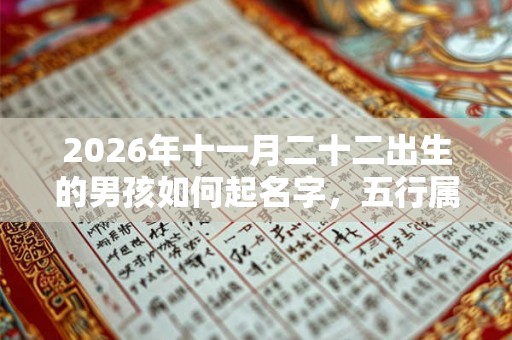 2026年十一月二十二出生的男孩如何起名字，五行属什么