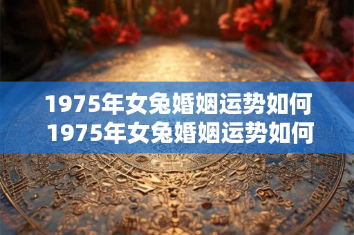 1975年女兔婚姻运势如何 1975年女兔婚姻运势如何
