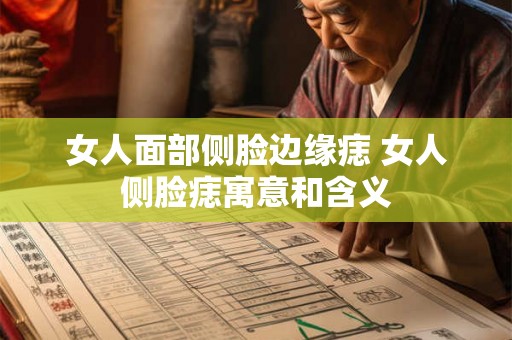 女人面部侧脸边缘痣 女人侧脸痣寓意和含义