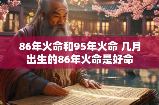 86年火命和95年火命 几月出生的86年火命是好命