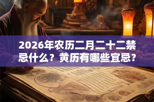 2026年农历二月二十二禁忌什么？黄历有哪些宜忌？