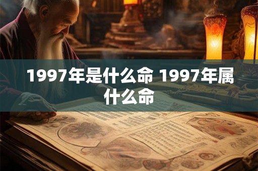 1997年是什么命 1997年属什么命