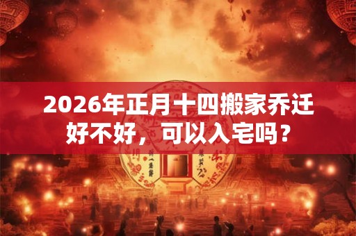 2026年正月十四搬家乔迁好不好,可以入宅吗? 2026年正月十四搬家乔迁好不好,可以入宅吗?