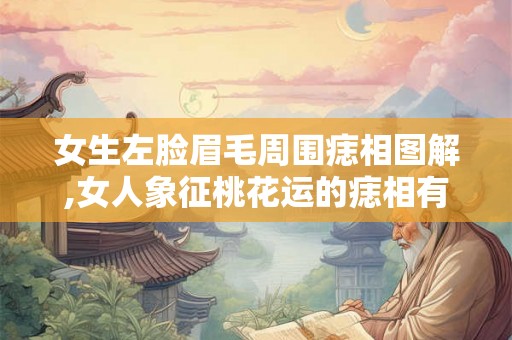 女生左脸眉毛周围痣相图解,女人象征桃花运的痣相有哪些？
