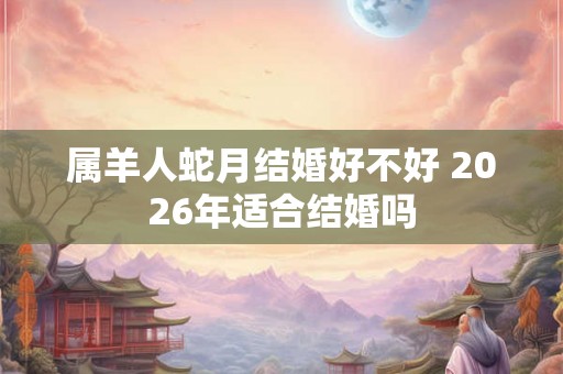 属羊人蛇月结婚好不好 2026年适合结婚吗