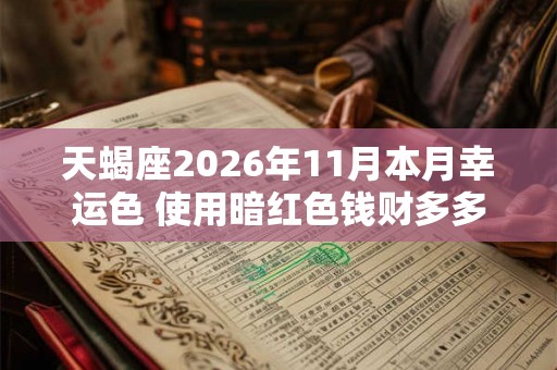 天蝎座2026年11月本月幸运色 使用暗红色钱财多多