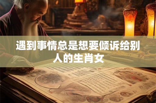 遇到事情总是想要倾诉给别人的生肖女