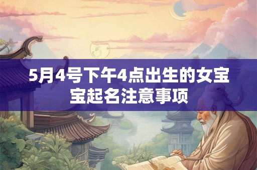 5月4号下午4点出生的女宝宝起名注意事项 5月4号下午4点出生的女宝宝起名注意事项