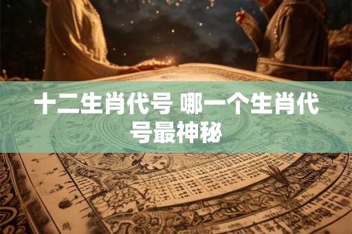 十二生肖代号 哪一个生肖代号最神秘