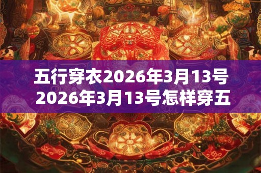 五行穿衣2026年3月13号 2026年3月13号怎样穿五行衣 五行穿衣2026年3月13号 2026年3月13号怎样穿五行衣