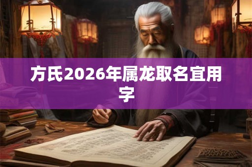 方氏2026年属龙取名宜用字