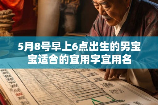 5月8号早上6点出生的男宝宝适合的宜用字宜用名