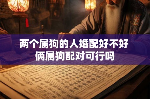 两个属狗的人婚配好不好 俩属狗配对可行吗