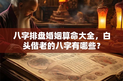 八字排盘婚姻算命大全，白头偕老的八字有哪些？