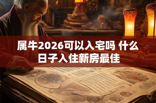 属牛2026可以入宅吗 什么日子入住新房最佳