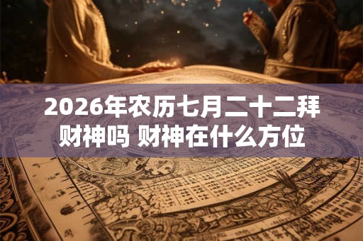 2026年农历七月二十二拜财神吗 财神在什么方位