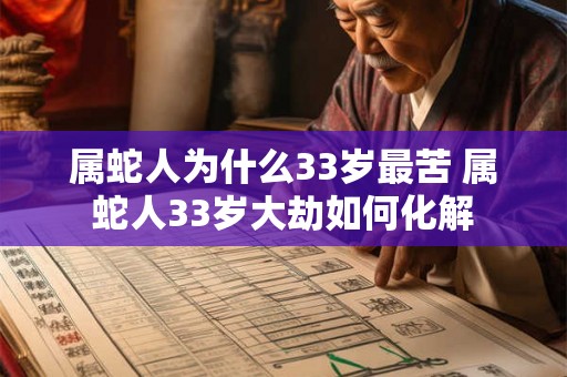 属蛇人为什么33岁最苦 属蛇人33岁大劫如何化解