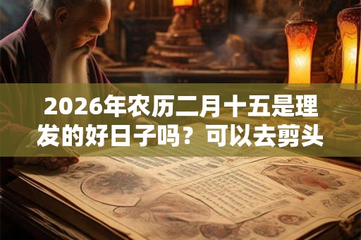 2026年农历二月十五是理发的好日子吗？可以去剪头发呢？