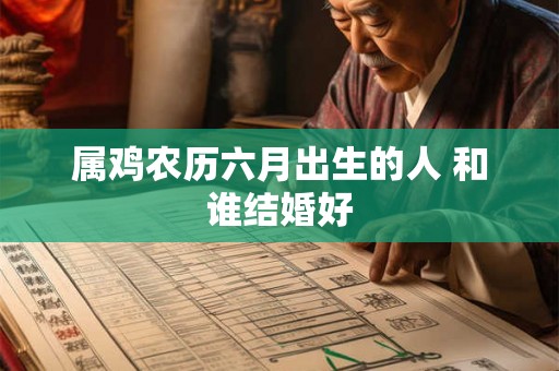 属鸡农历六月出生的人 和谁结婚好
