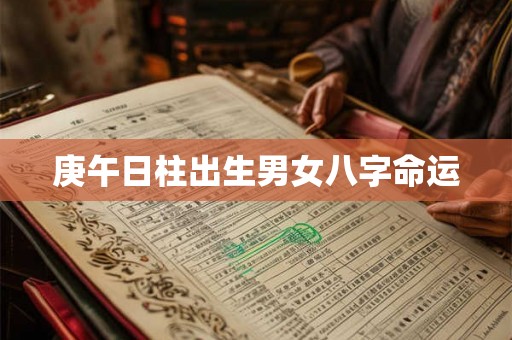 庚午日柱出生男女八字命运