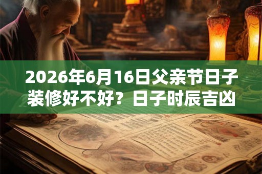 2026年6月16日父亲节日子装修好不好?日子时辰吉凶如何? 2026年6月16日父亲节日子装修好不好?日子时辰吉凶如何?