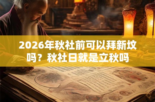 2026年秋社前可以拜新坟吗？秋社日就是立秋吗