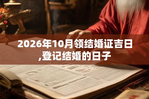 2026年10月领结婚证吉日,登记结婚的日子
