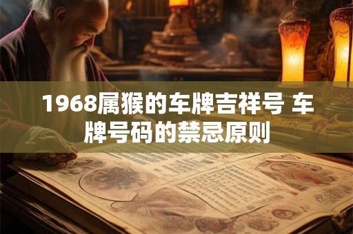1968属猴的车牌吉祥号 车牌号码的禁忌原则