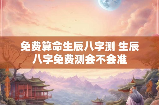 免费算命生辰八字测 生辰八字免费测会不会准 免费算命生辰八字测 生辰八字免费测会不会准