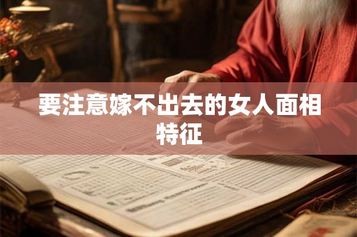要注意嫁不出去的女人面相特征