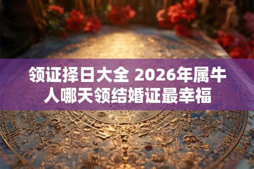 领证择日大全 2026年属牛人哪天领结婚证最幸福