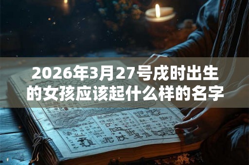 2026年3月27号戌时出生的女孩应该起什么样的名字