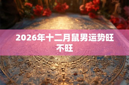 2026年十二月鼠男运势旺不旺