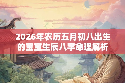2026年农历五月初八出生的宝宝生辰八字命理解析