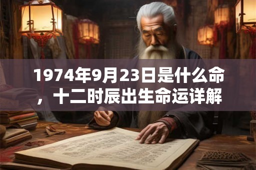 1974年9月23日是什么命,十二时辰出生命运详解 1974年9月23日是什么命,十二时辰出生命运详解
