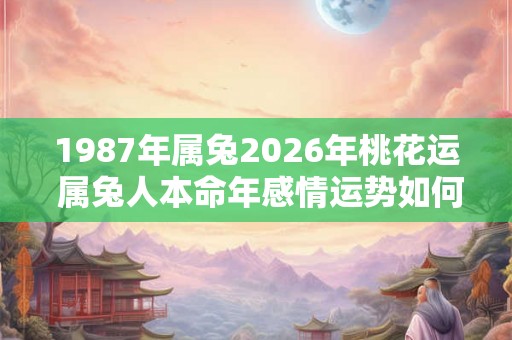 1987年属兔2026年桃花运 属兔人本命年感情运势如何