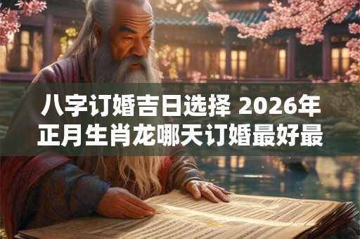 八字订婚吉日选择 2026年正月生肖龙哪天订婚最好最吉利
